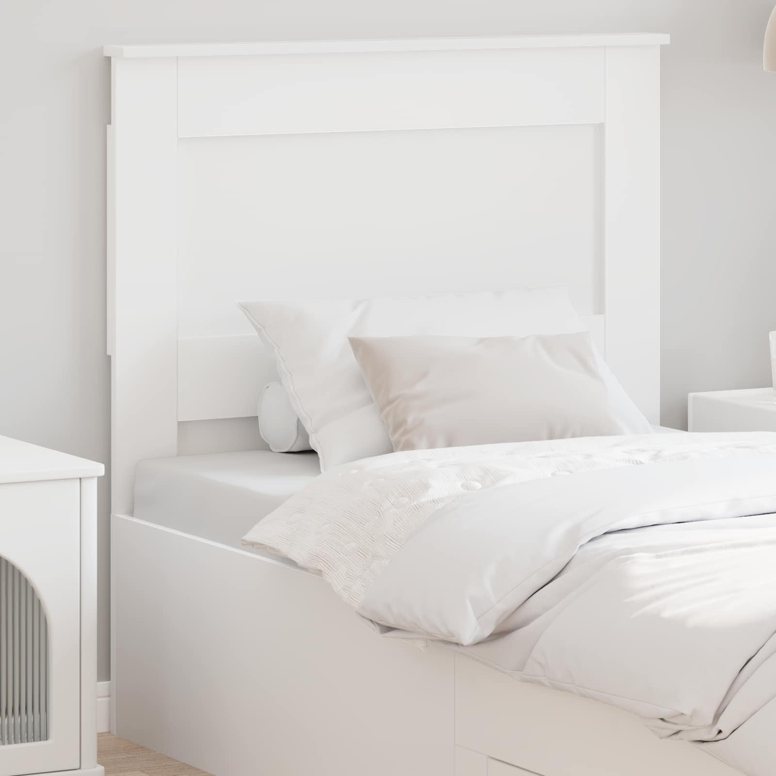 vidaXL Headboard White Engineered Wood 1