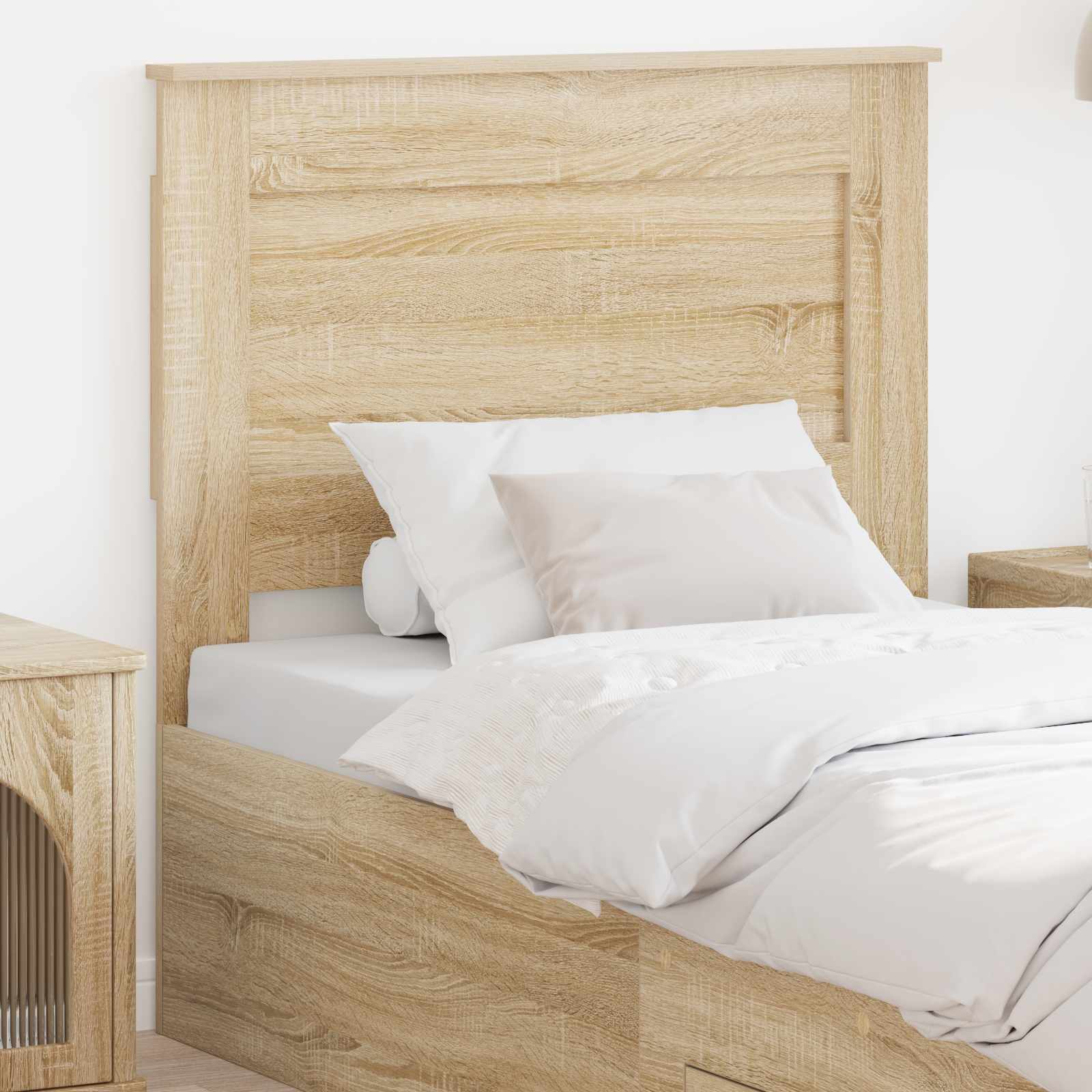 vidaXL Headboard Sonoma Oak Engineered Wood 1