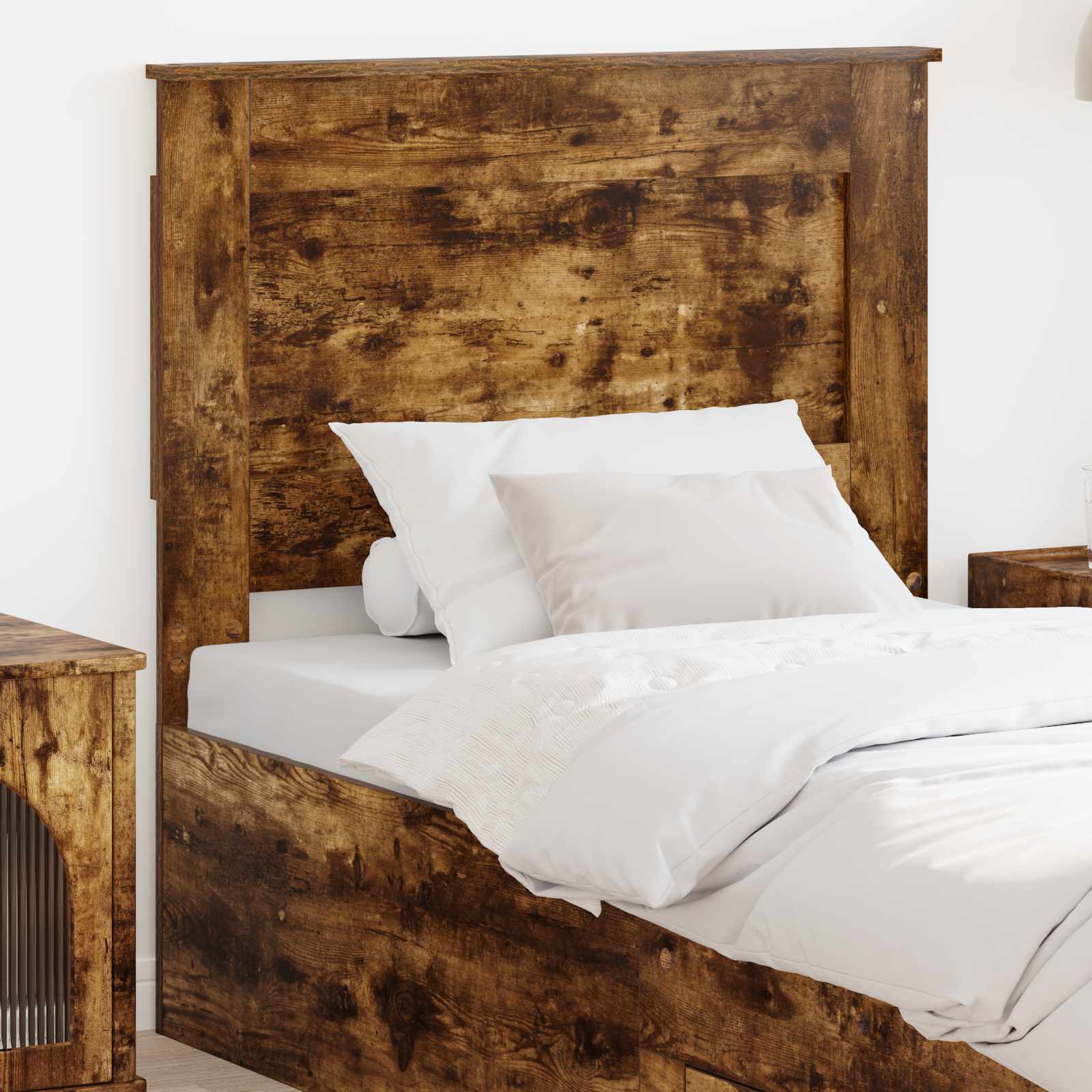 vidaXL Headboard Smoked Oak Engineered Wood 1