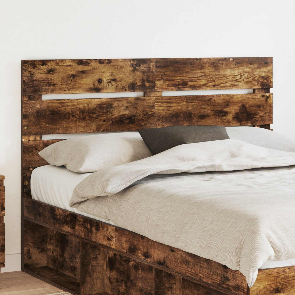 vidaXL Headboard Engineered Wood Smoked oak