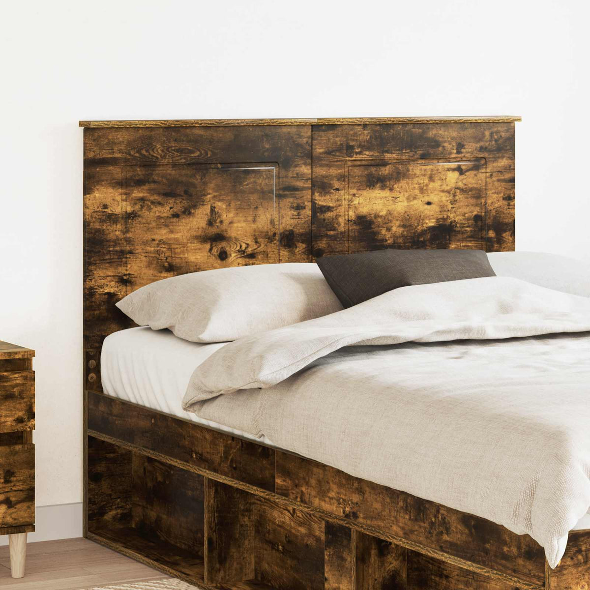 Headboard 100 cm Engineered Wood Smoked Oak 135 cm