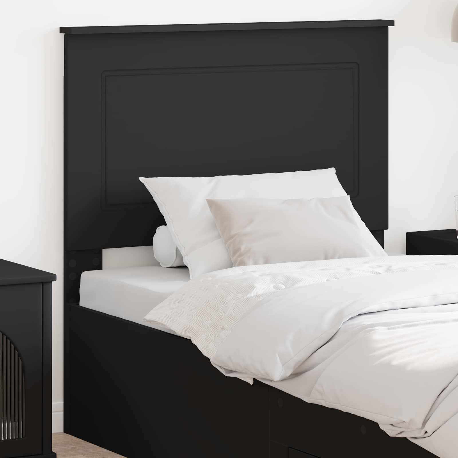 vidaXL Headboard Black Oak 100 cm Engineered Wood 1