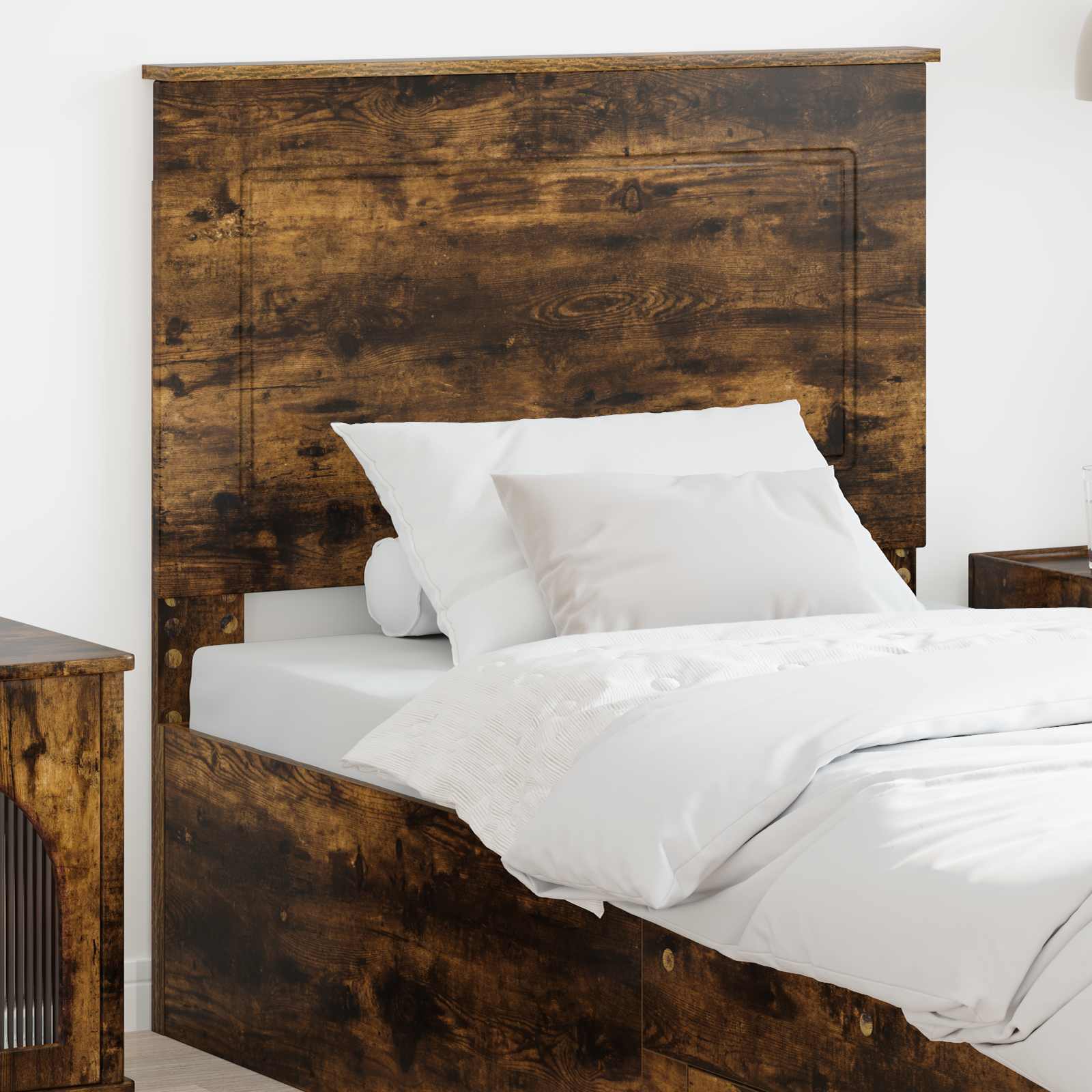 vidaXL Headboard Smoked Oak 100 cm Engineered Wood 1