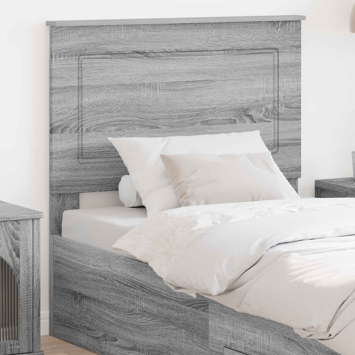 vidaXL Headboard 100 cm Engineered Wood Grey Sonoma