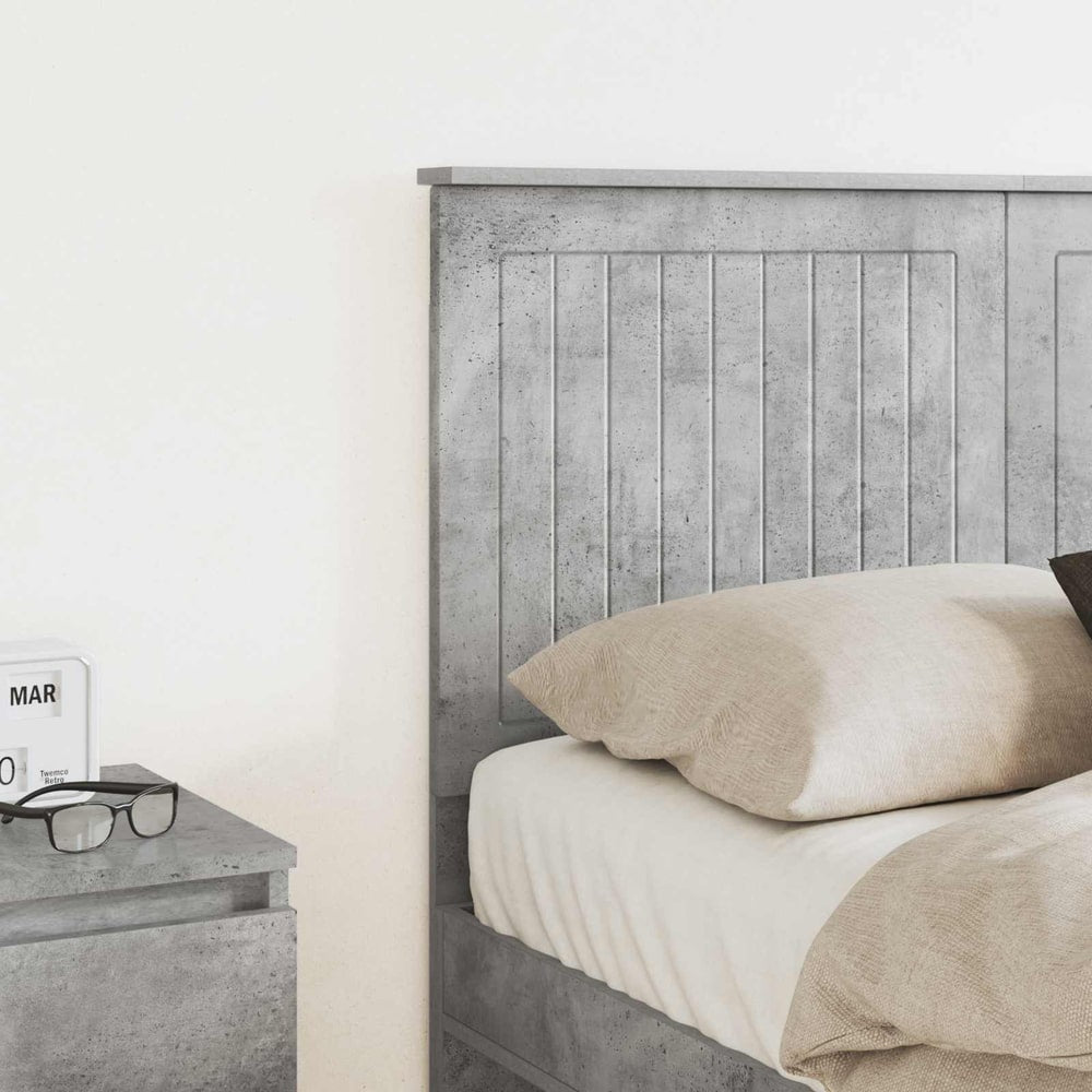 Headboard Engineered wood Concrete Grey 120 cm