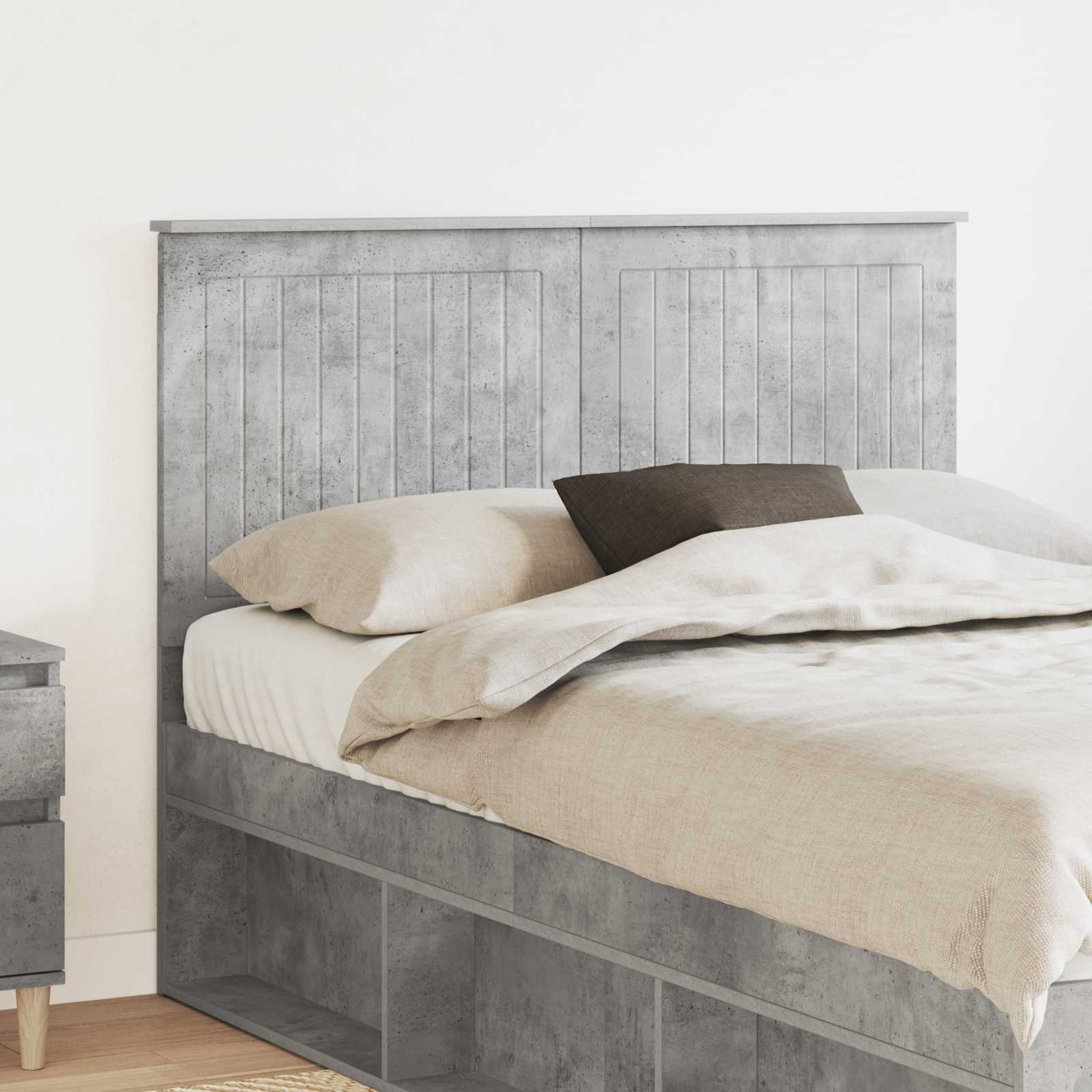 vidaXL Headboard Concrete Grey Engineered wood 1