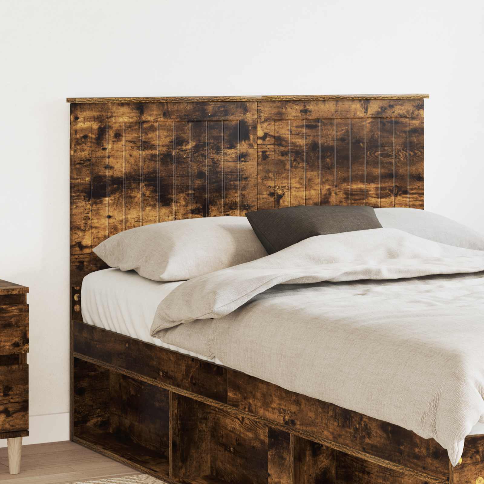 vidaXL Headboard Smoked Oak Engineered wood 1