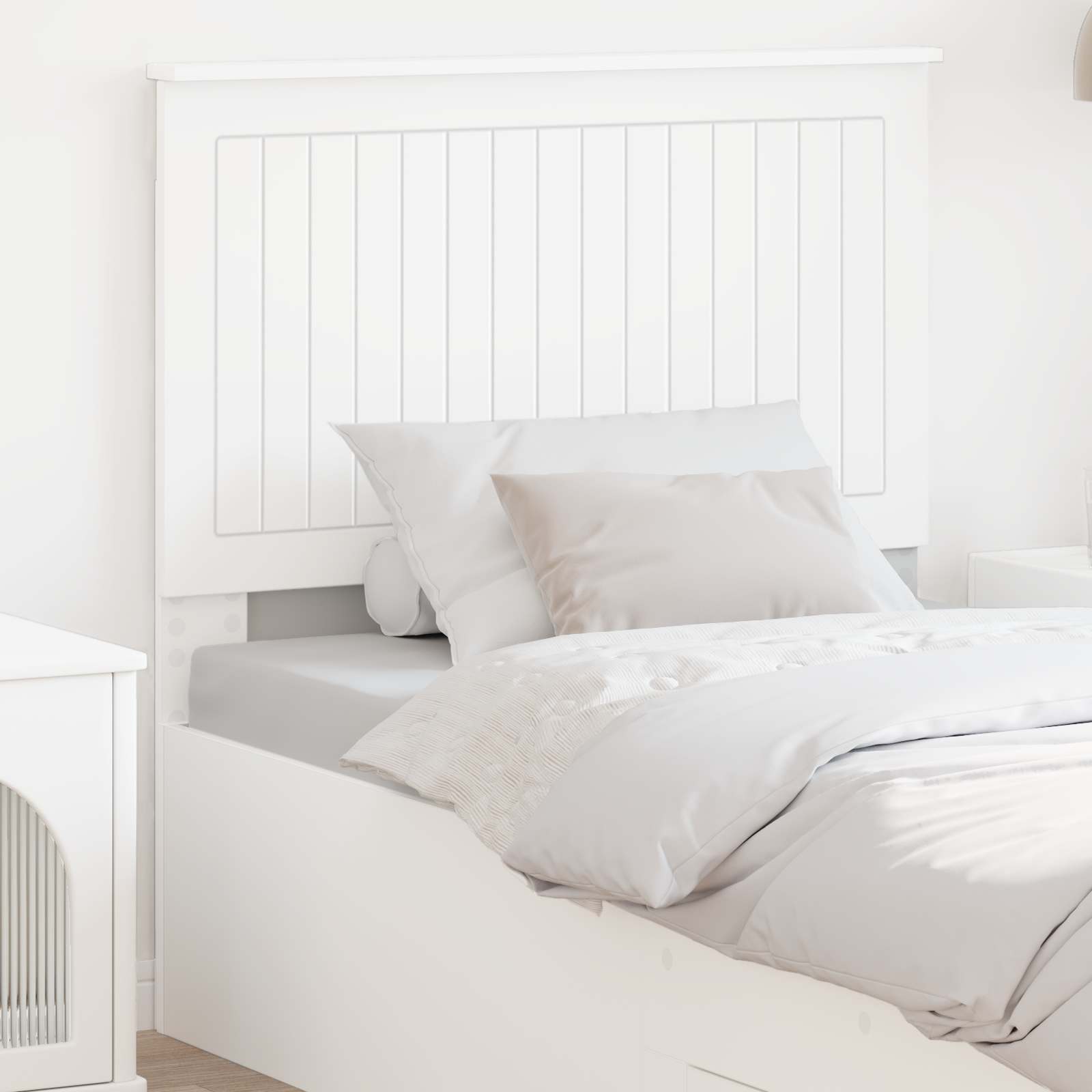 vidaXL Headboard White Engineered wood 1