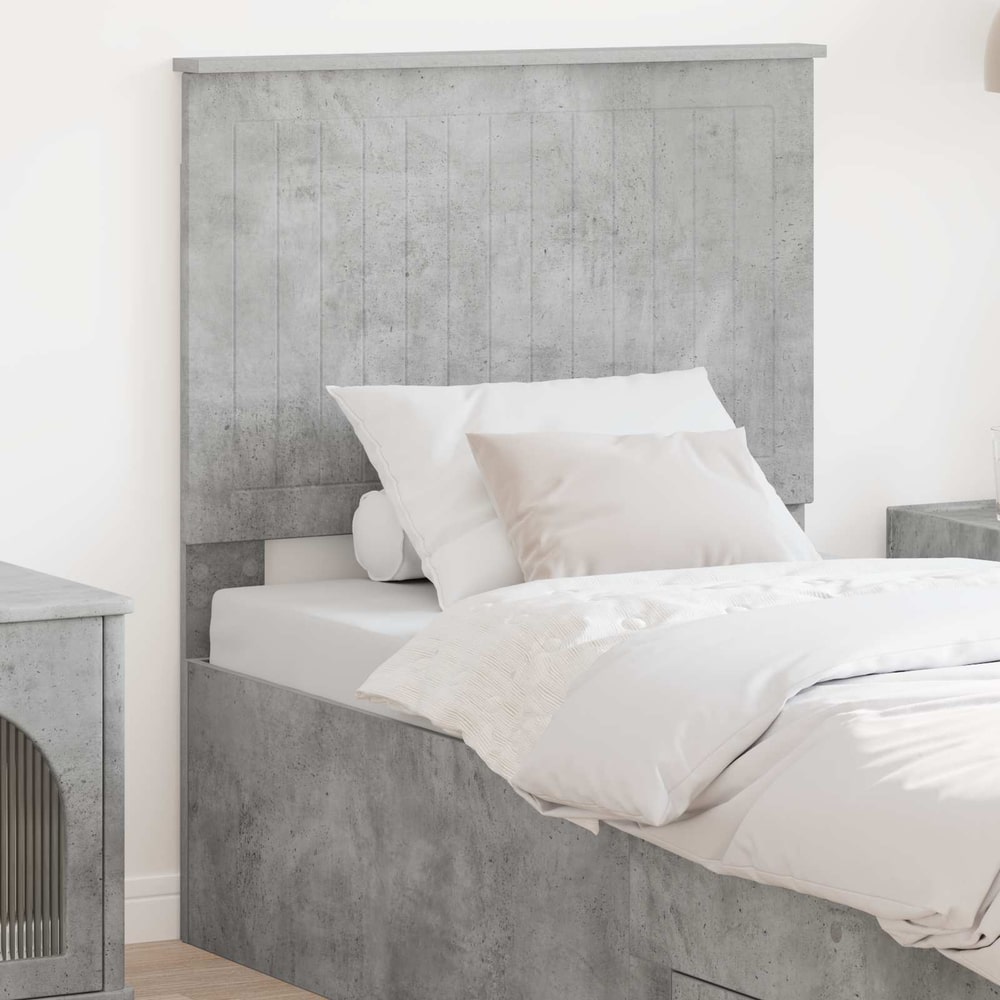 Headboard Engineered wood Concrete Grey 80 cm
