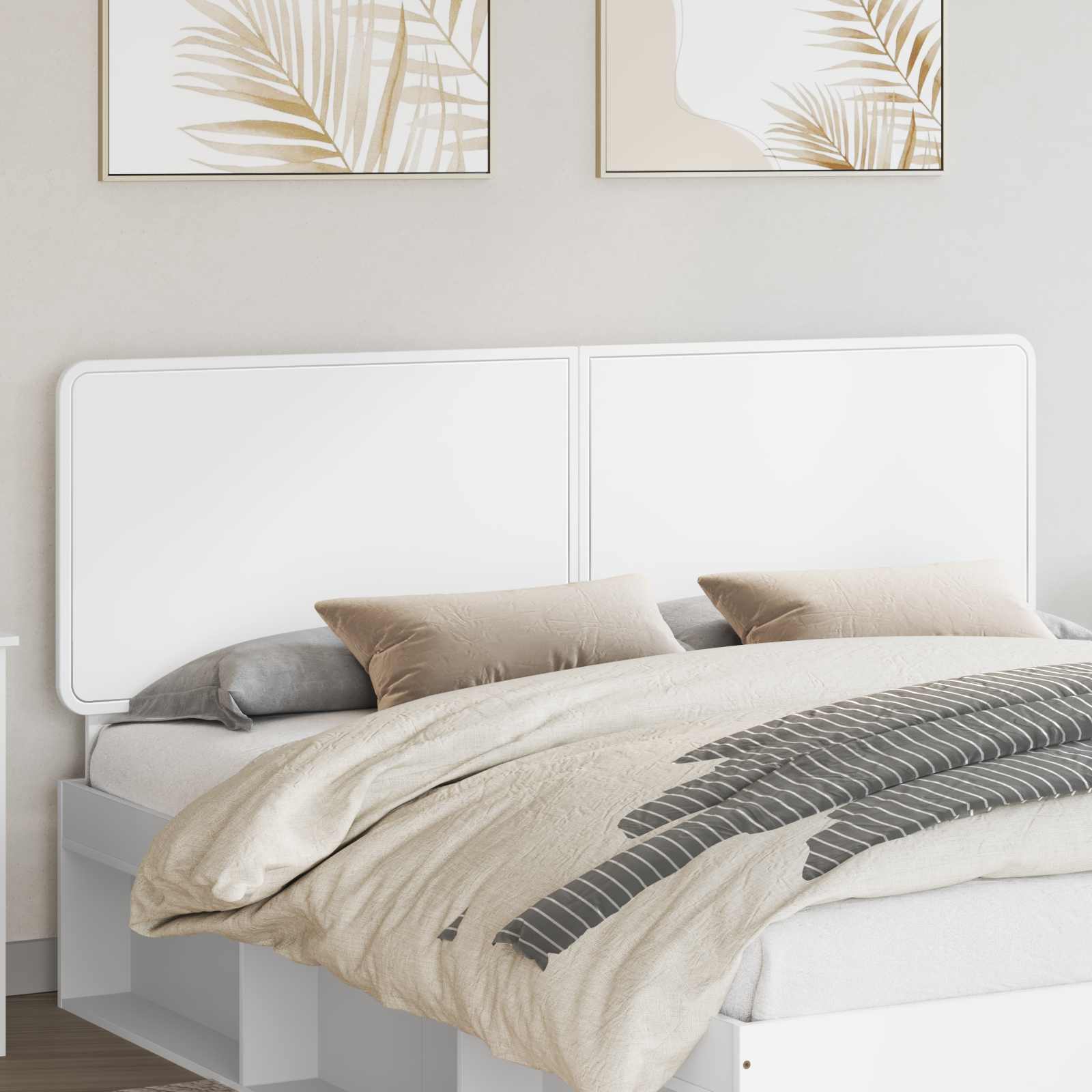 vidaXL Headboard White Engineered wood 1
