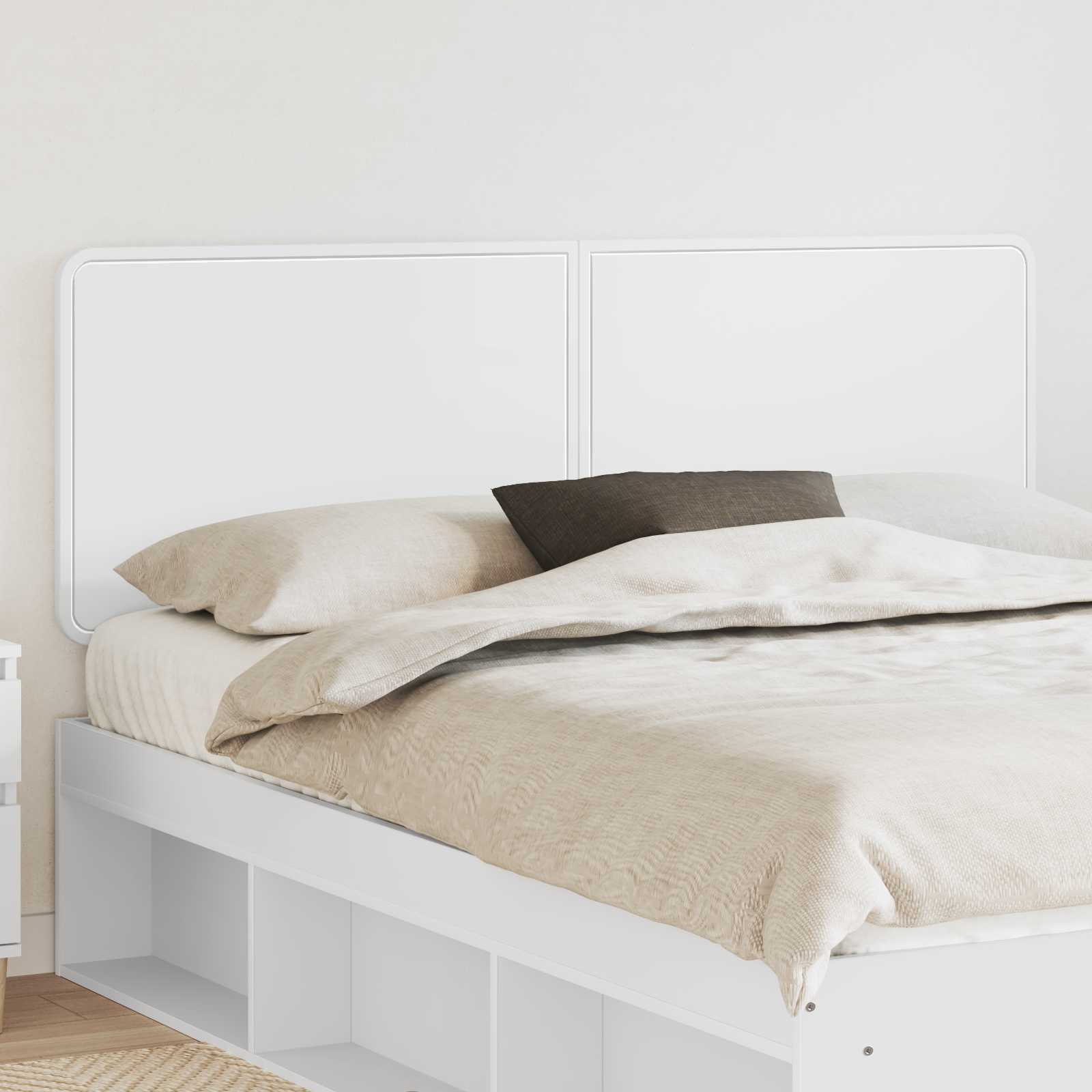 vidaXL Headboard White Engineered wood 1