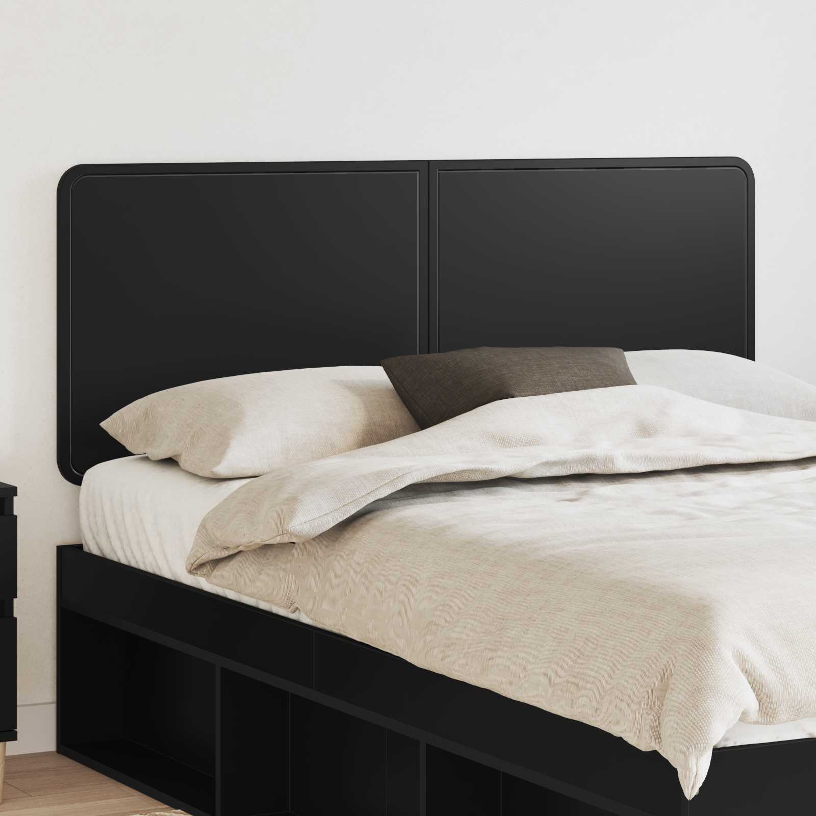 Headboard Engineered wood Black 140 cm
