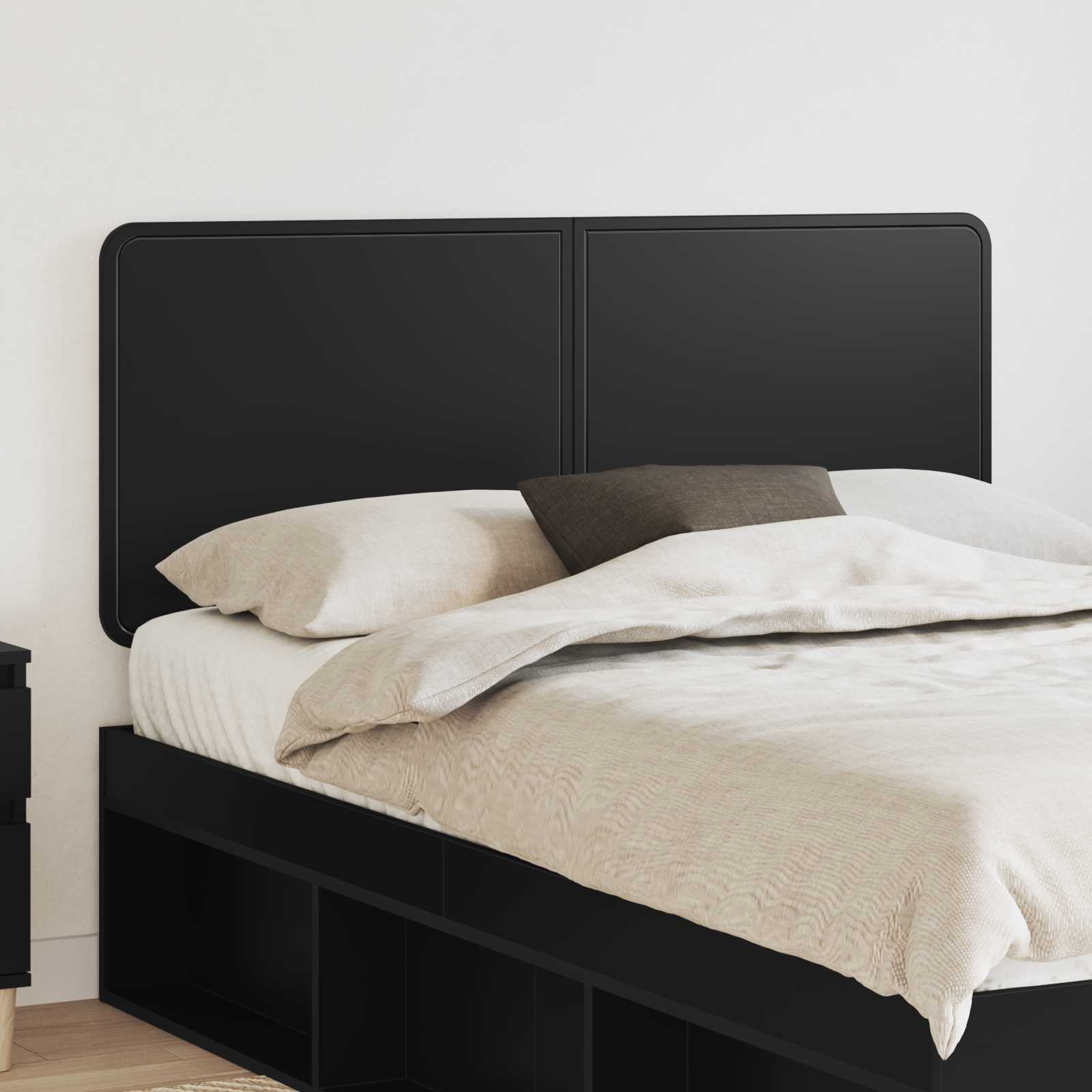 vidaXL Headboard Black Oak Engineered wood 1