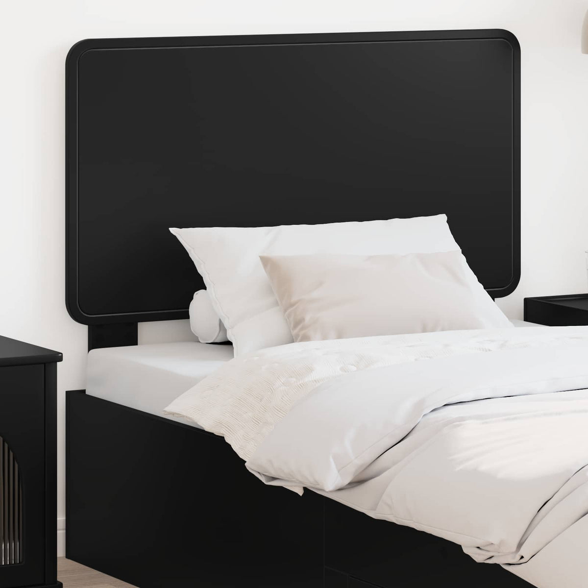 vidaXL Headboard Engineered wood Black