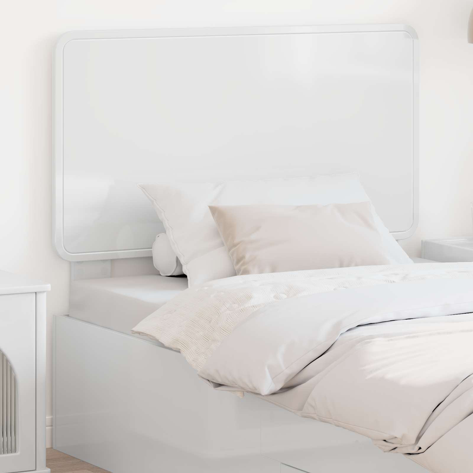 Headboard Engineered wood High gloss white