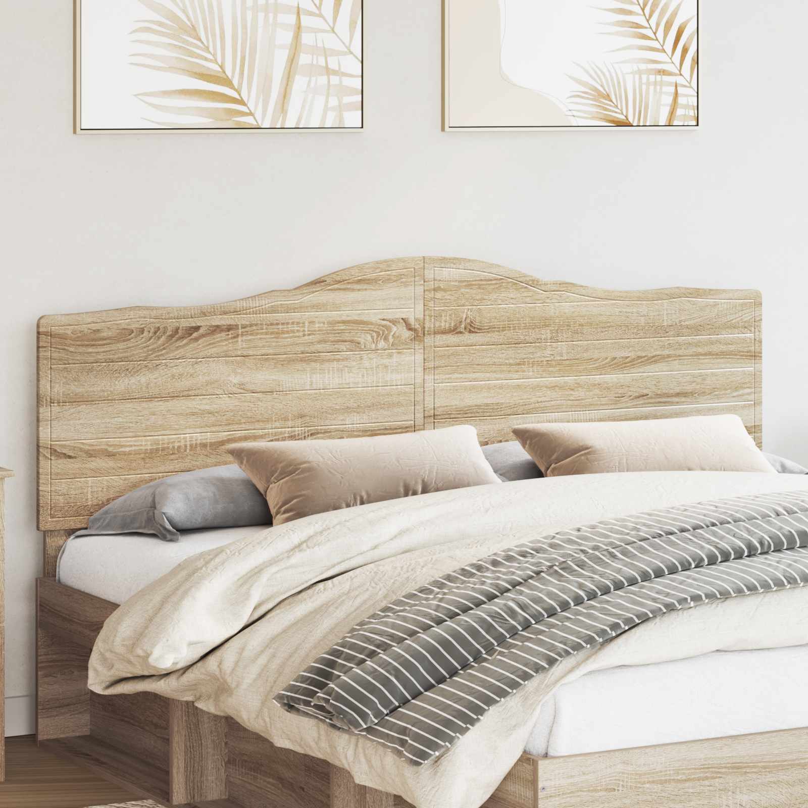 vidaXL Headboard Sonoma Oak Engineered wood 1