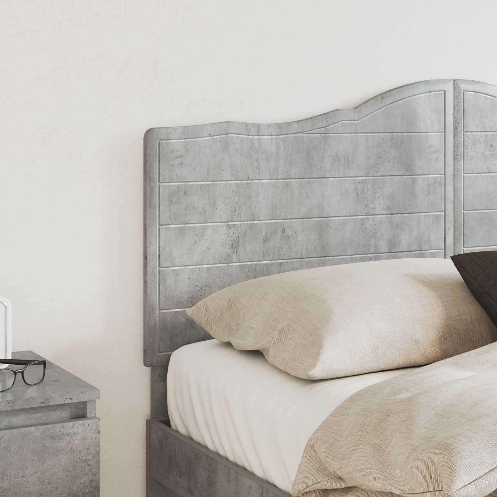 vidaXL Headboard Concrete Grey Engineered wood 3