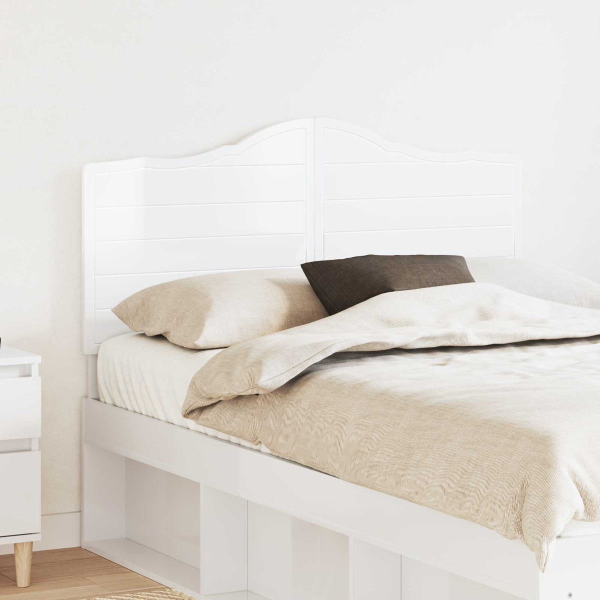 Headboard Gloss White Engineered wood High