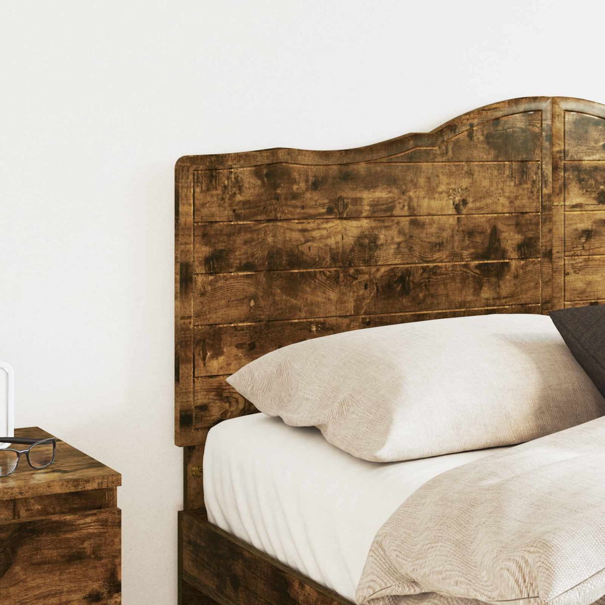 Headboard Engineered wood Smoked oak 120 cm
