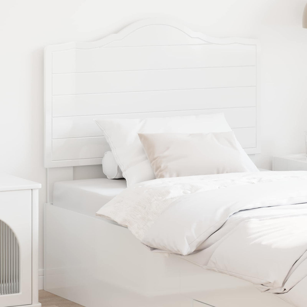 Headboard Gloss White Engineered wood High