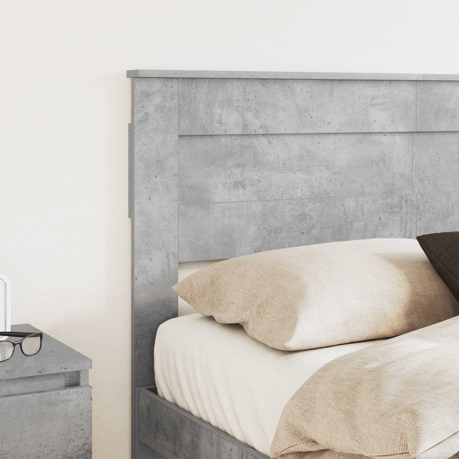 vidaXL Headboard Concrete Grey Engineered wood 3