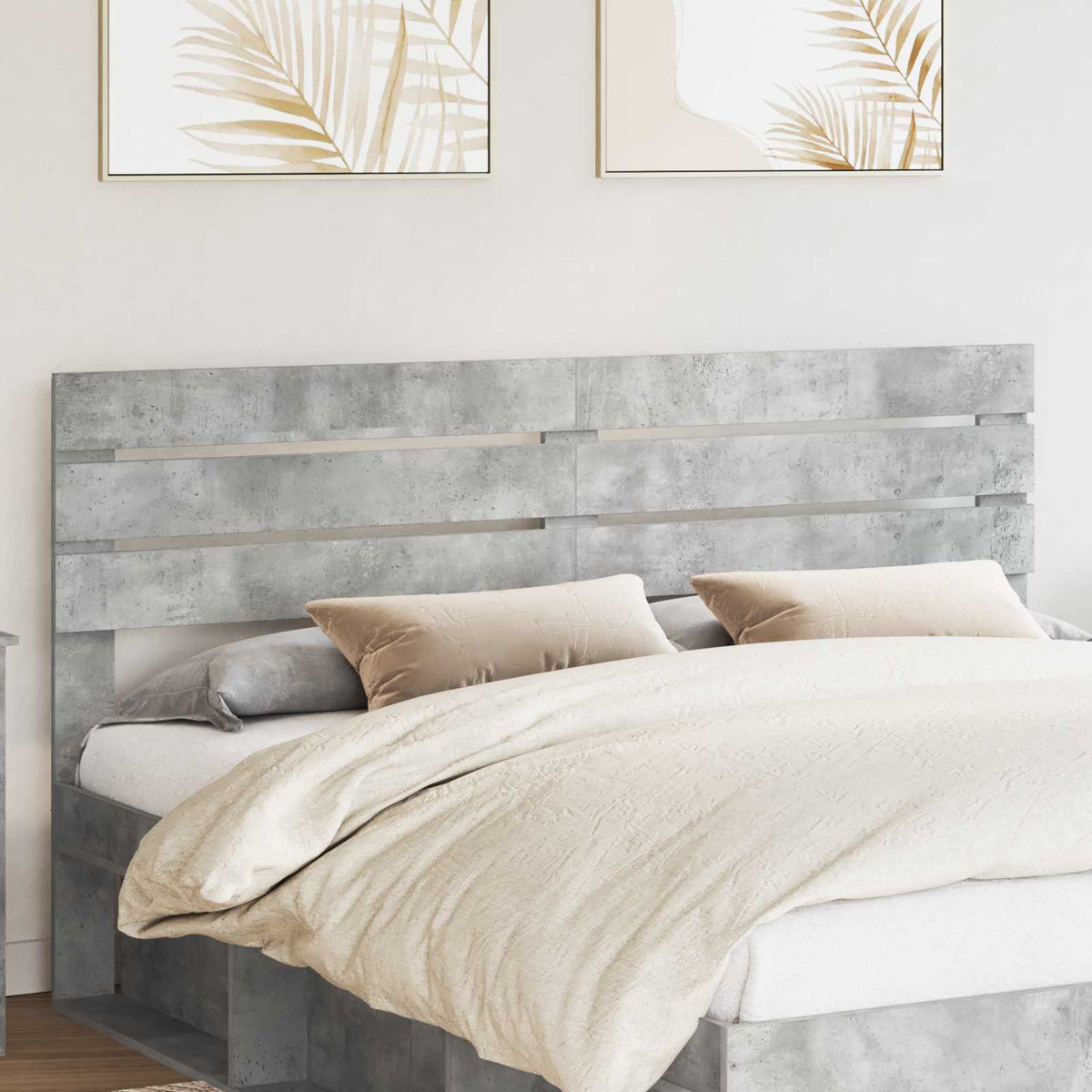Headboard Engineered wood Concrete grey
