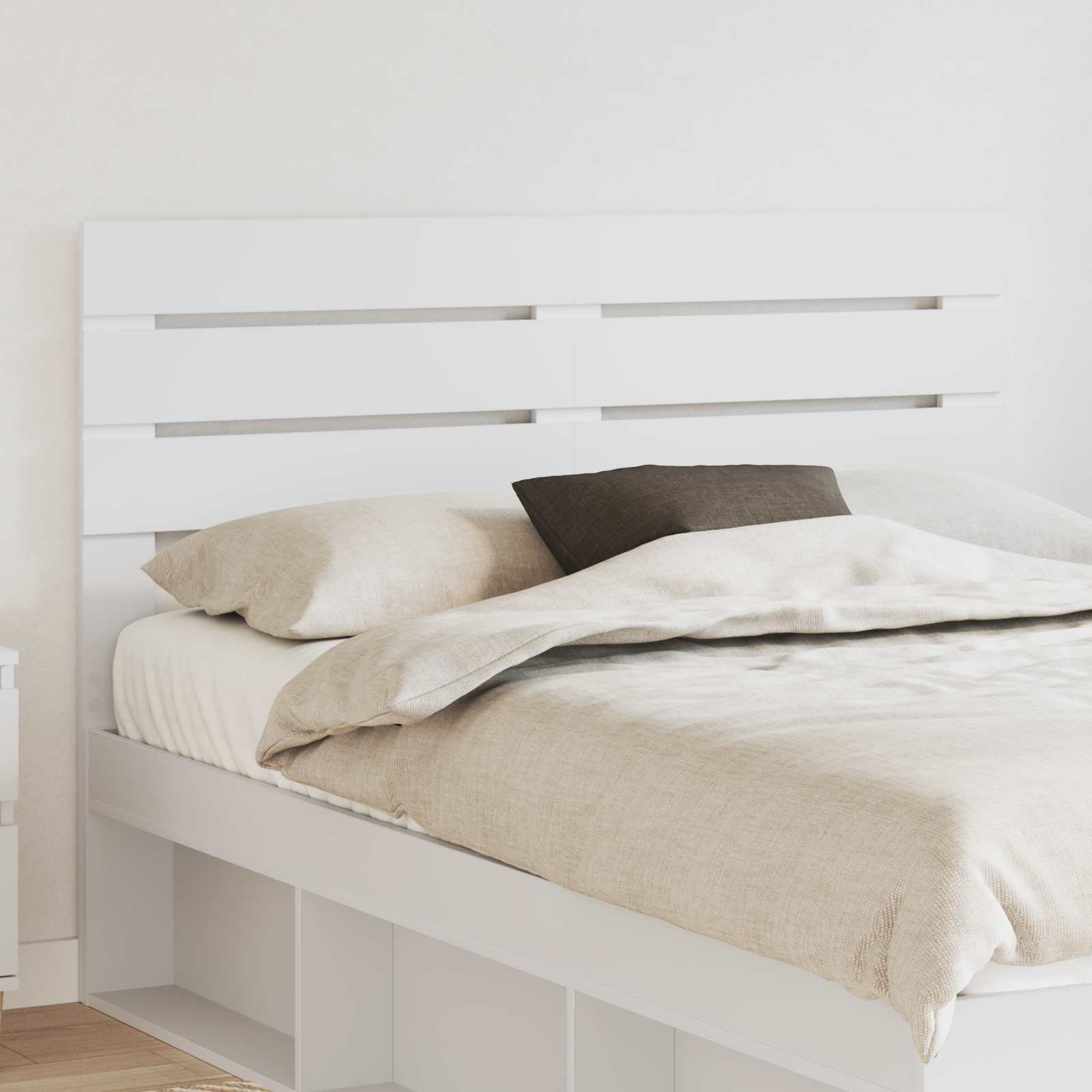 vidaXL Headboard White Engineered wood 1