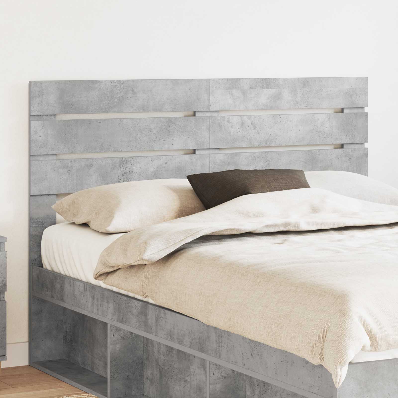vidaXL Headboard Concrete Grey Engineered wood 1