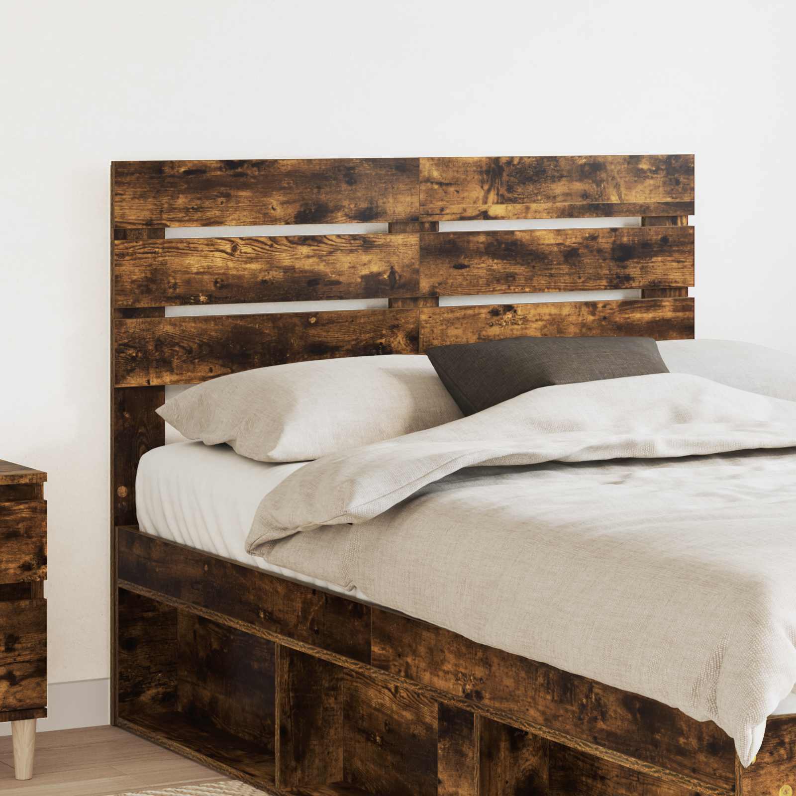 vidaXL Headboard Smoked Oak Engineered wood 1