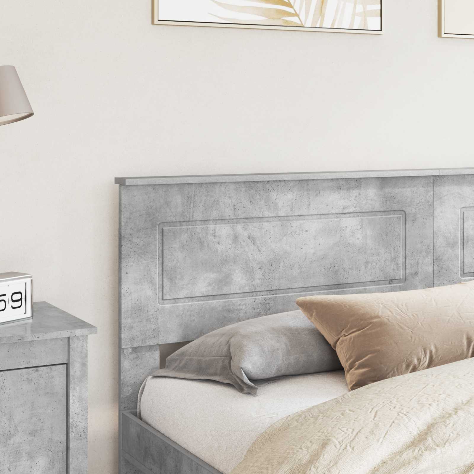 vidaXL Headboard Concrete Grey Engineered wood 3