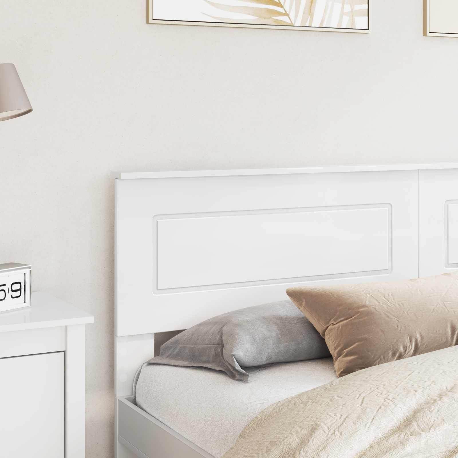 vidaXL Headboard White Engineered wood 3
