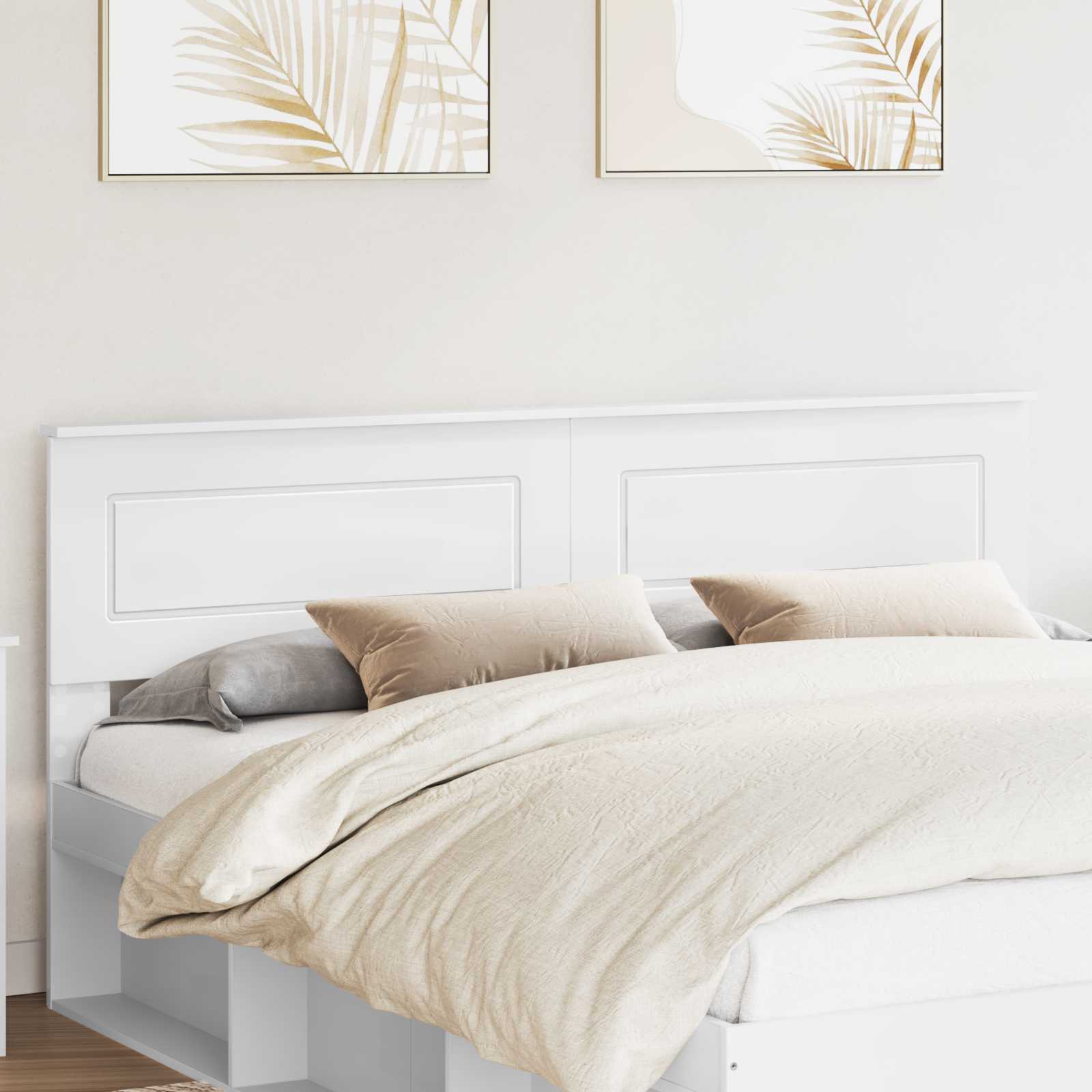 vidaXL Headboard White Engineered wood 1