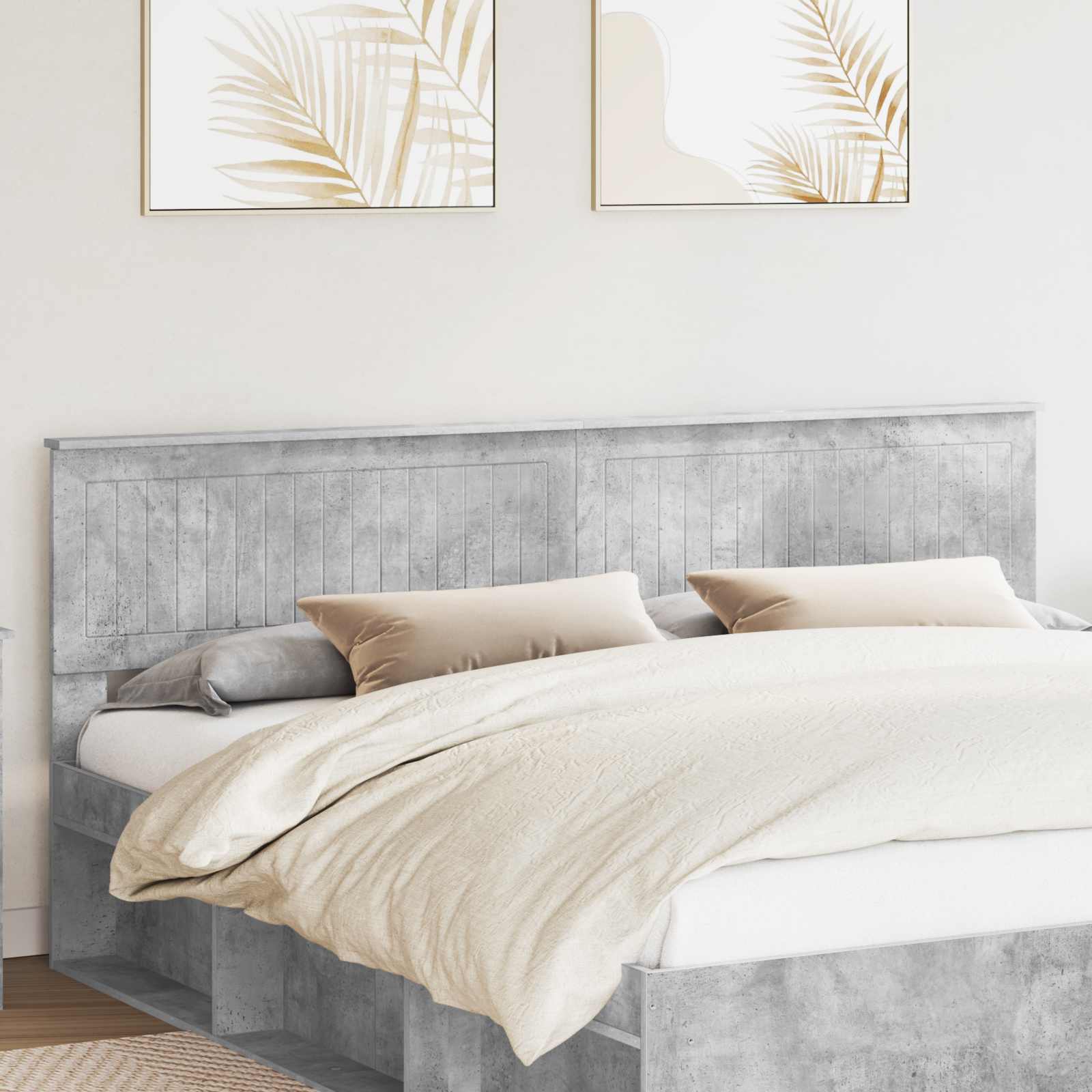 vidaXL Headboard Concrete Grey Engineered wood 1