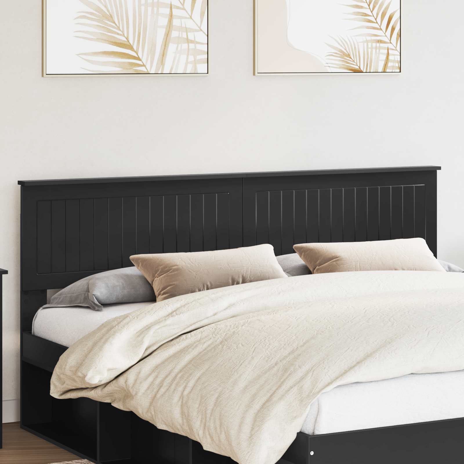 vidaXL Headboard Black Oak Engineered wood 1