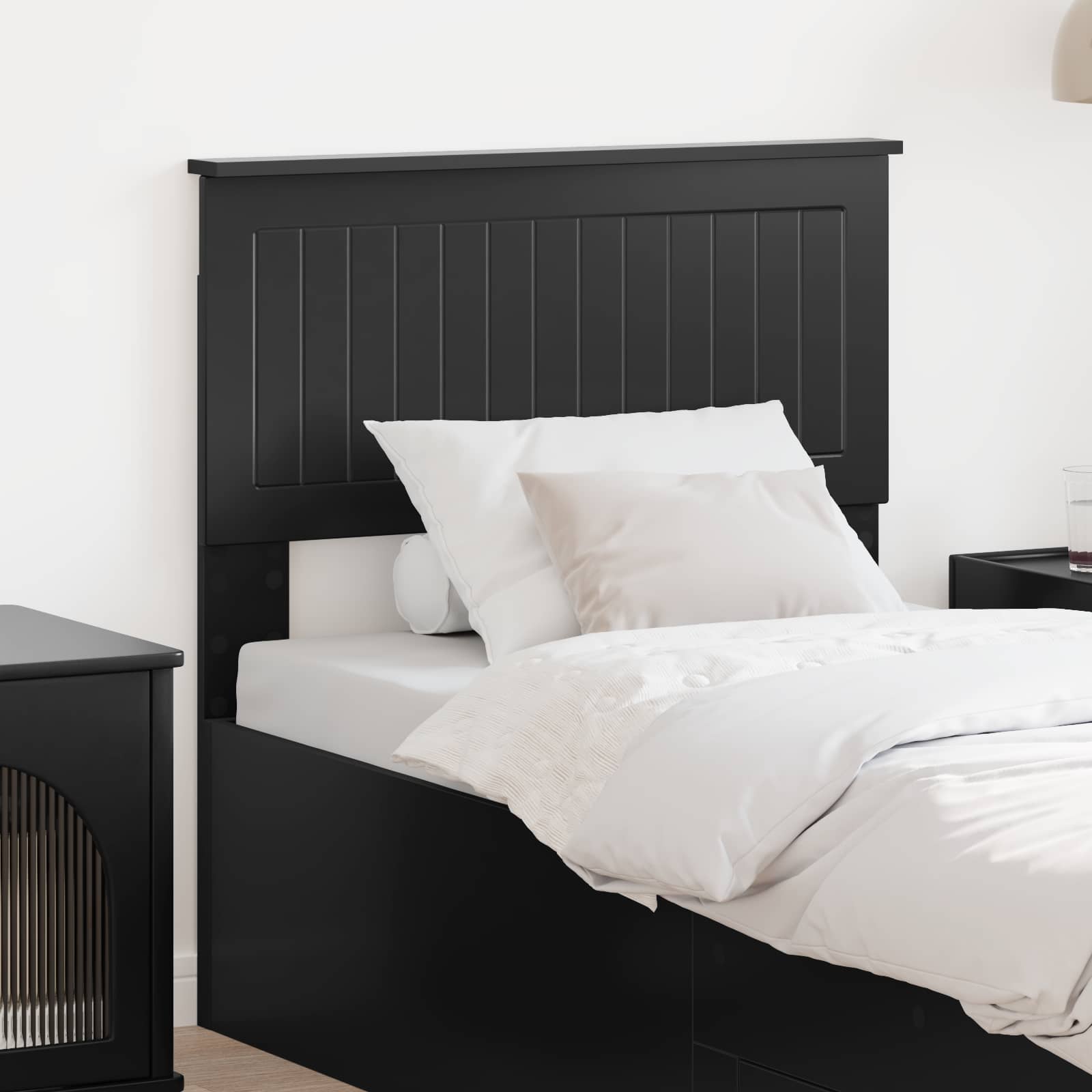 vidaXL Headboard Black Oak Engineered wood 1