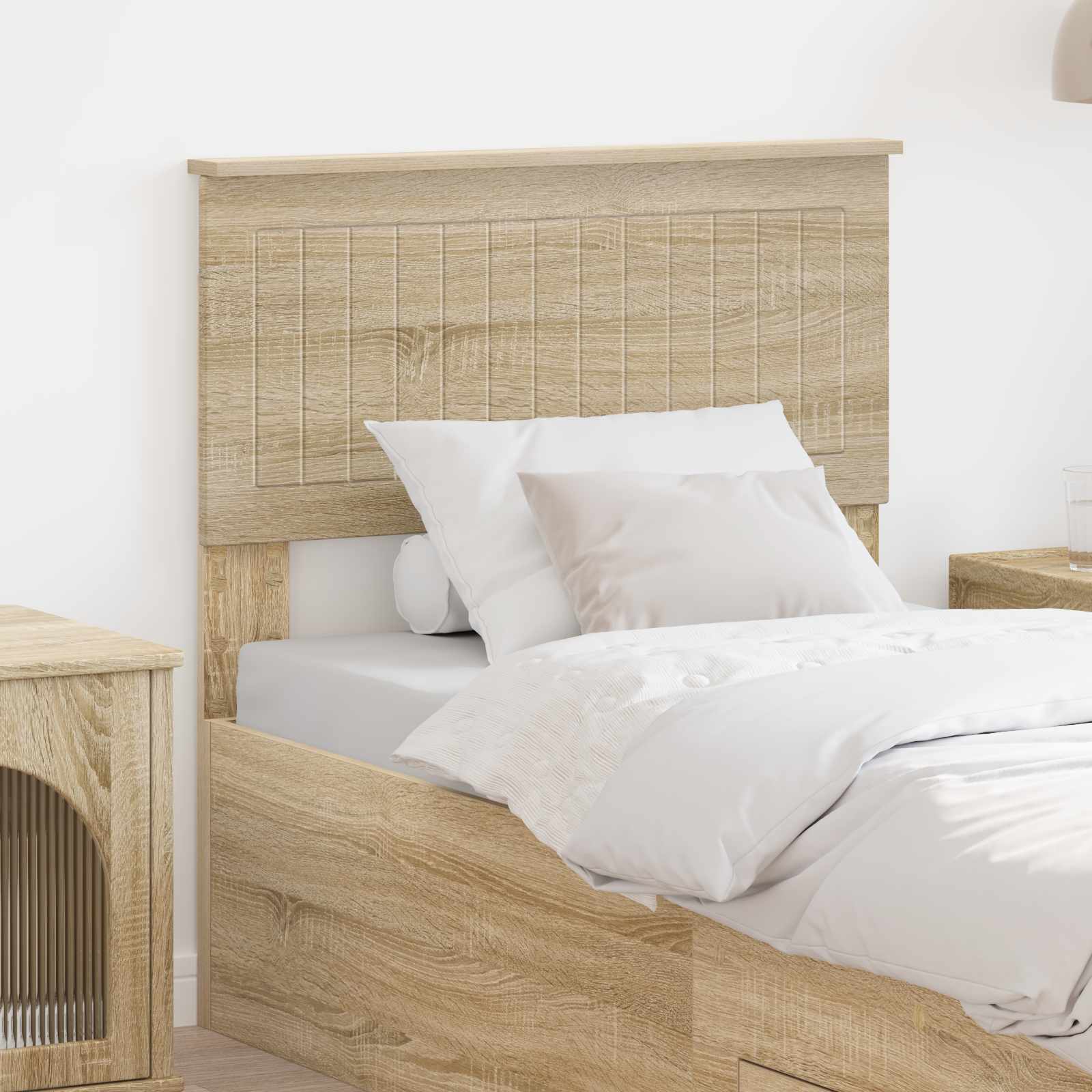 vidaXL Headboard Sonoma Oak Engineered wood 1