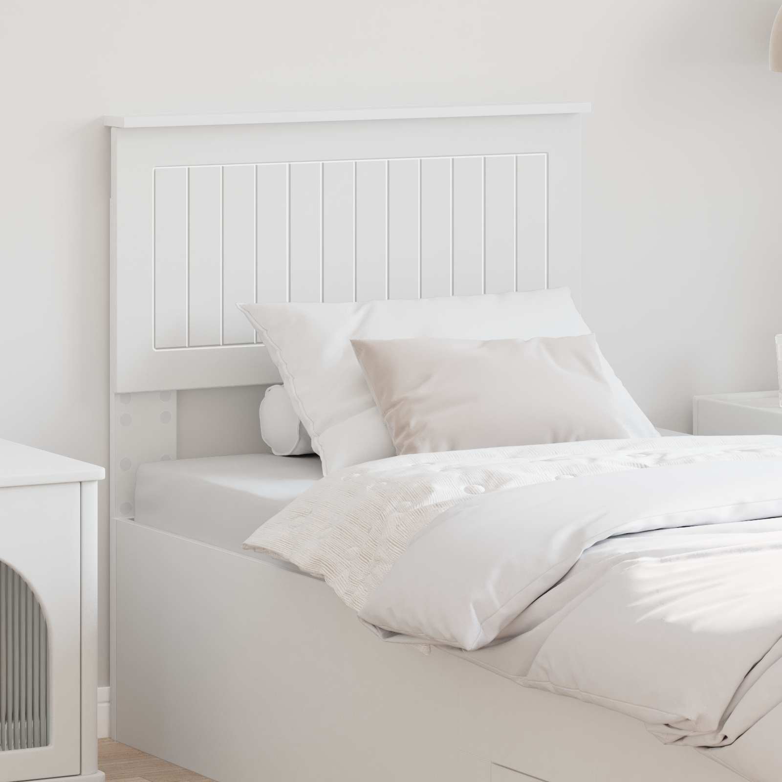 vidaXL Headboard White Engineered wood 1