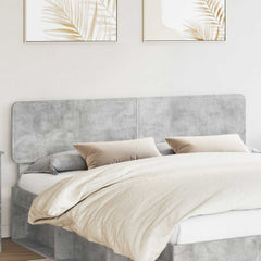Headboard Engineered wood Concrete grey 200 cm