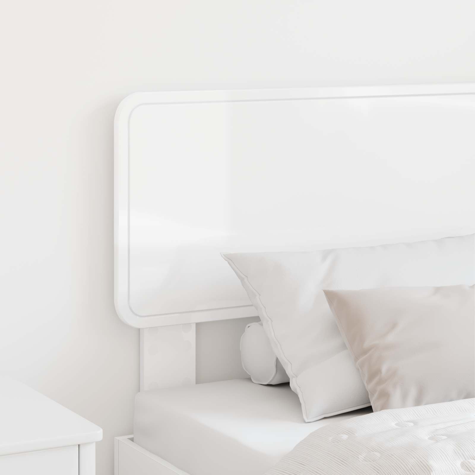 vidaXL Headboard Gloss White Engineered wood 3