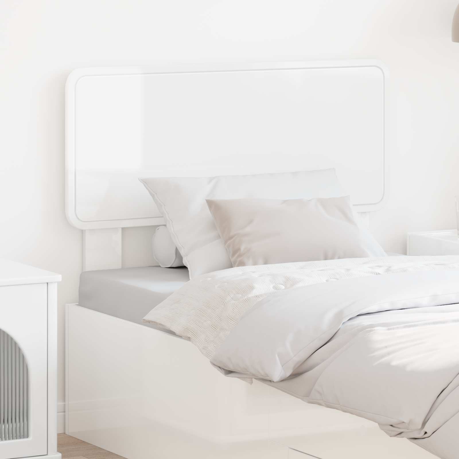 vidaXL Headboard Gloss White Engineered wood 1