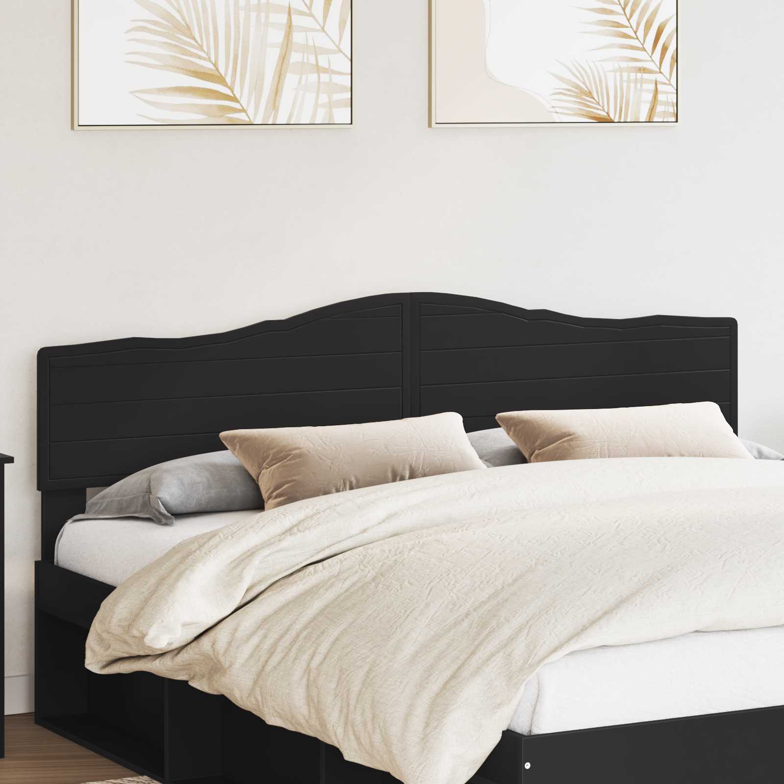 vidaXL Headboard Black Oak Engineered wood 1