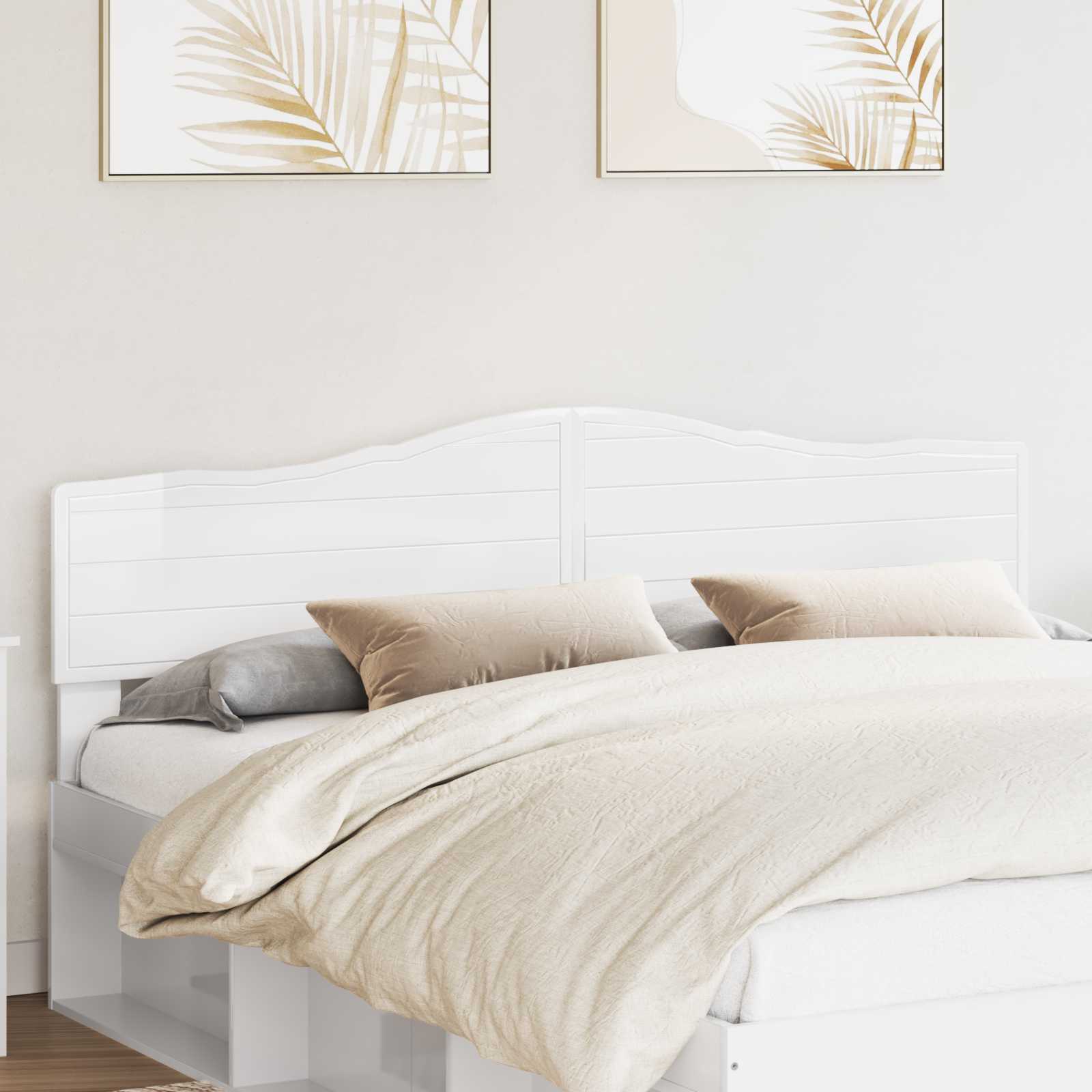 Headboard Gloss White Engineered wood High