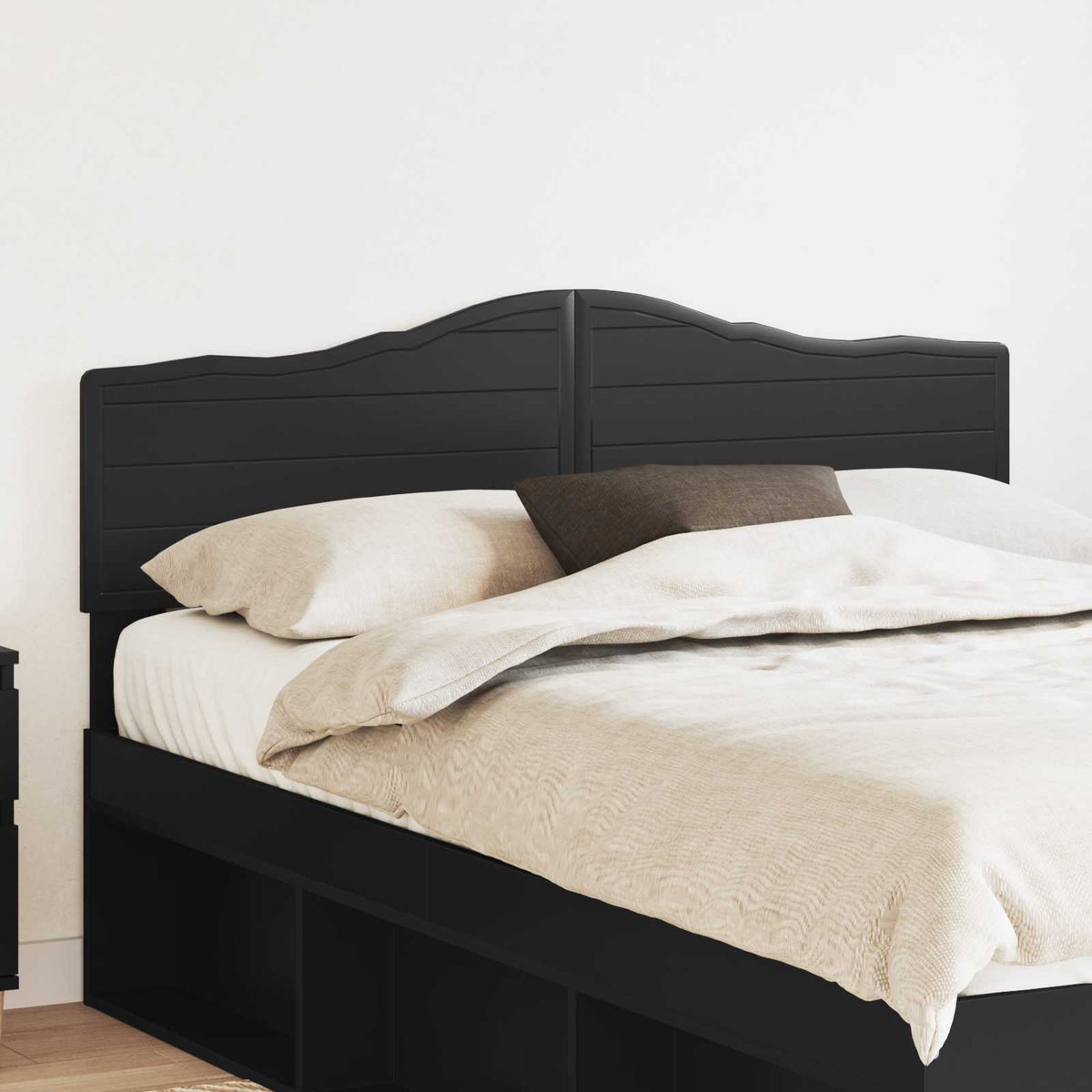 vidaXL Headboard Oak Engineered wood Black