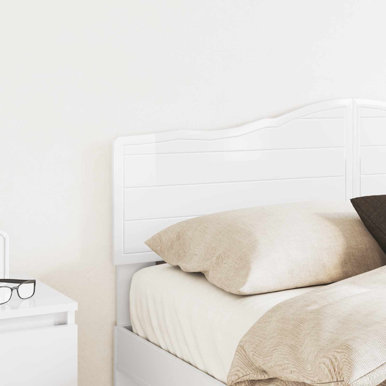 Headboard Gloss White Engineered wood High