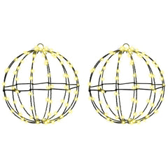 vidaXL Christmas Finial Light 2 pcs 192 LEDs Warm White 2