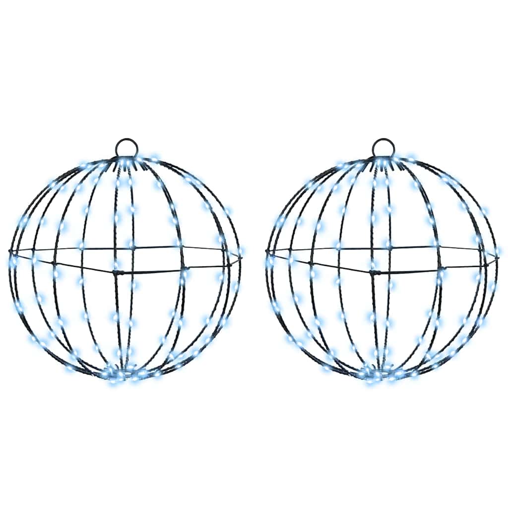 vidaXL Christmas Finial Light 2 pcs 192 LEDs Cool White 2