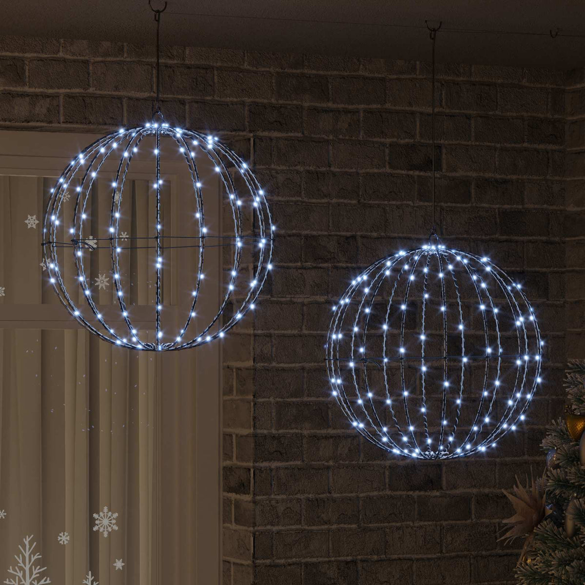 vidaXL Christmas Finial Light 192 LEDs 2 pcs