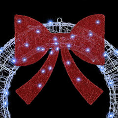 vidaXL Wreath 60 LEDs Cold white 76 x 76 x8.5 cm Acrylic 5