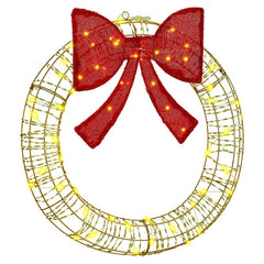 vidaXL Wreath 60 LEDs Warm white 76 x 76 x 8 cm PET 2