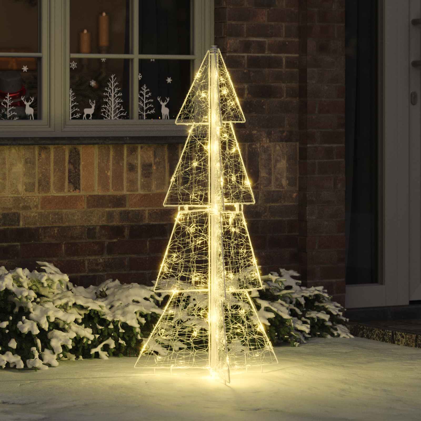 vidaXL Christmas Tree 100 LEDs Warm White 120 cm Acrylic 1
